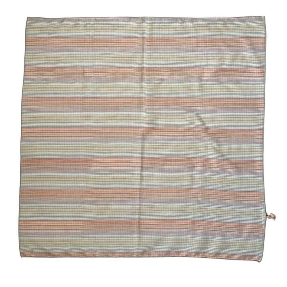 Vintage 1970s CaroLaurie Plaid Bandana Square Scarf